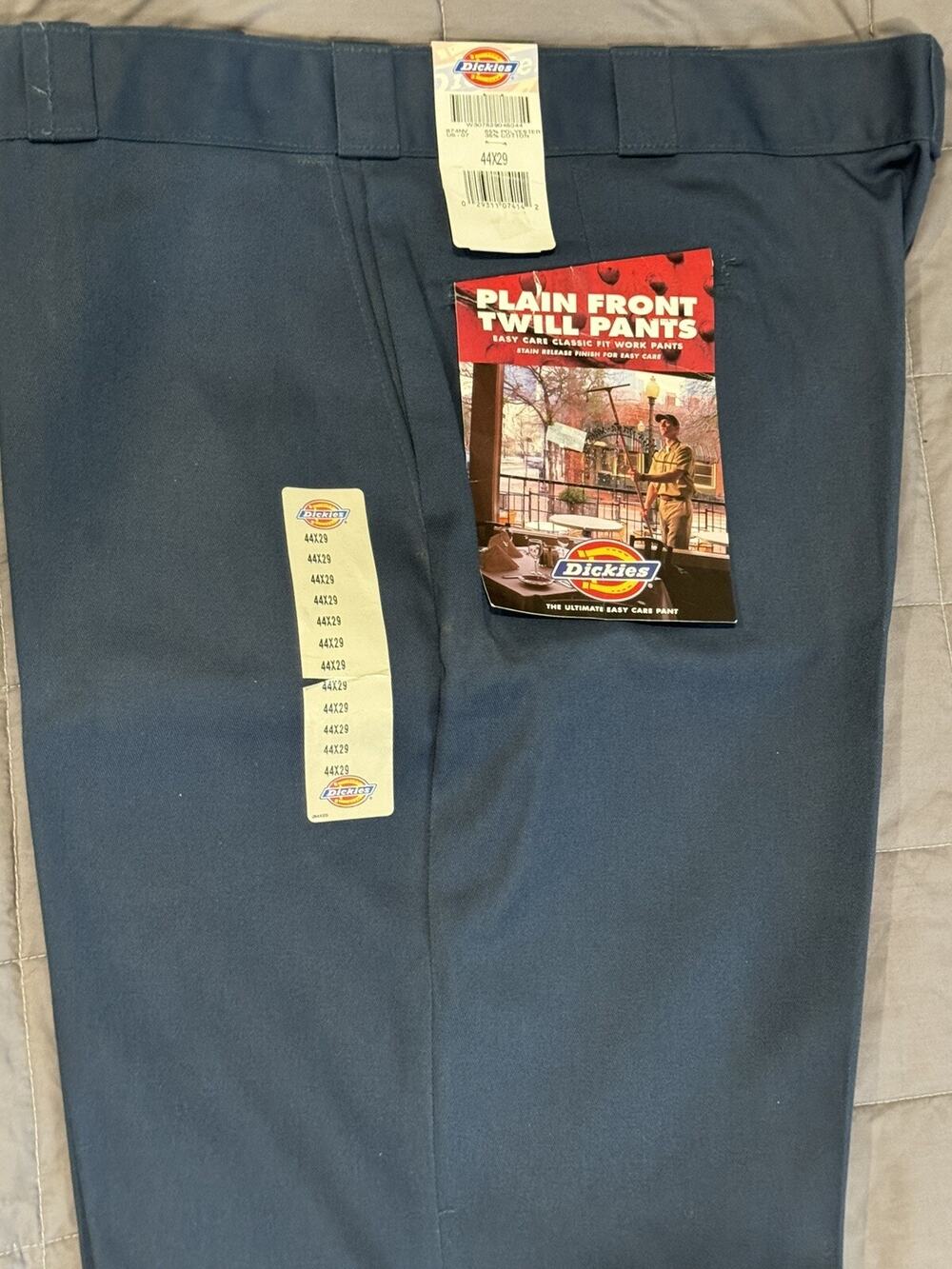 Dickies New Old Stock Navy Blue 874 Flat Front 44 X 29 Twill Pants Work Wear